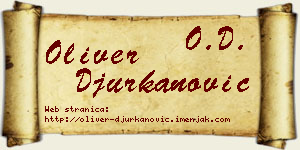 Oliver Đurkanović vizit kartica